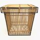Mid Century Rohe Noordwolde rattan basket by Dirk van Sliedrecht 60's Design