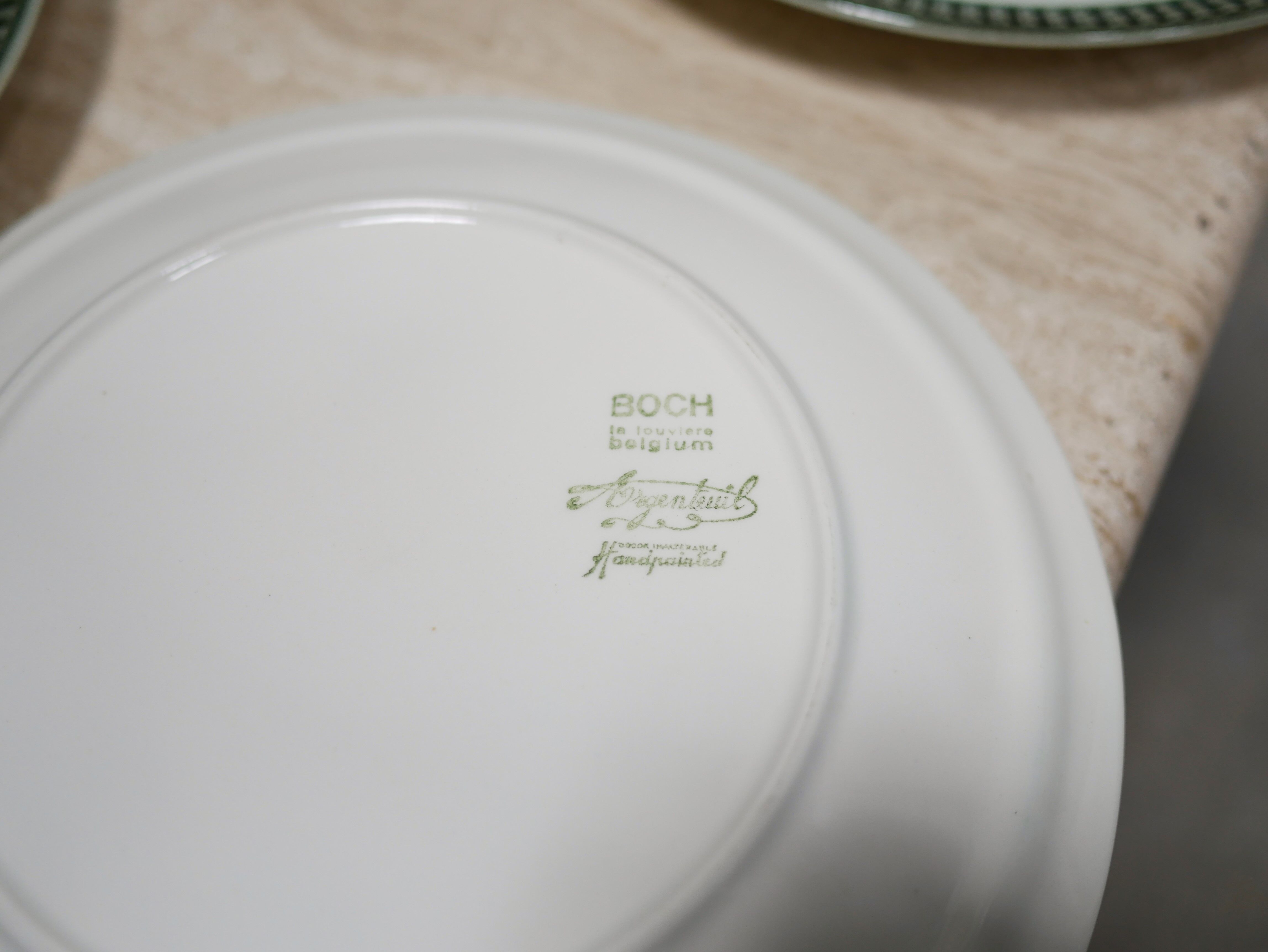 Série de 6 assiettes vintage éditées par Boch La Louvière