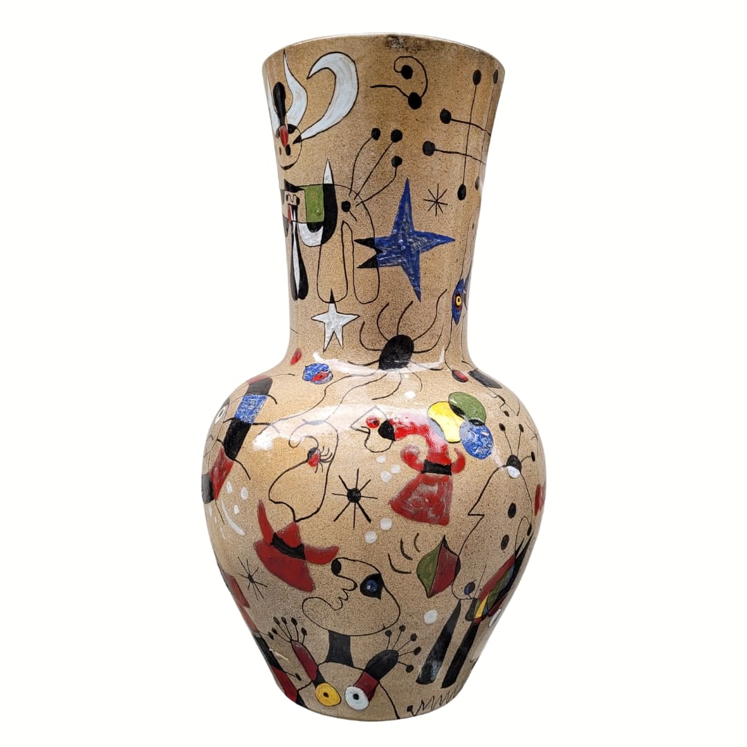 Vase "Miró", glazed ceramic, signed Renata, 1993 – Spain
