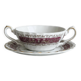 Myott Rialto Ironstone English porcelain two-handled cup.