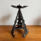 Brutalist folk art candlesticks