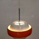 orange and white vintage lamp with chrome accent