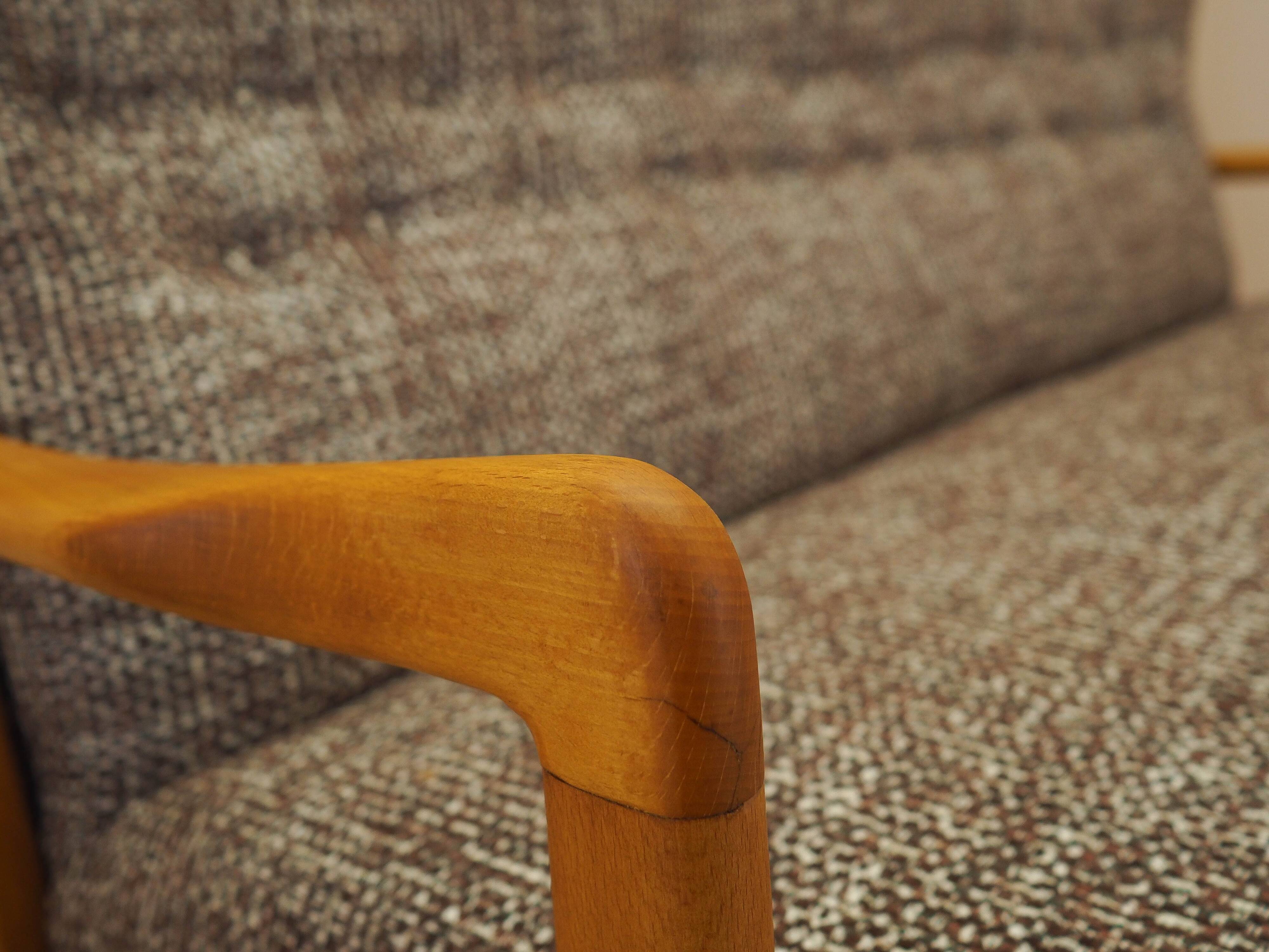 Beech sofa, Danish design, 1960s, manufacturer: Fritz Hansen