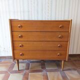 Scandinavian vintage teak chest of drawers 1960s