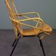 Fauteuil en rotin Dutch Design 1960