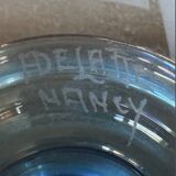 Beautiful large glass bowl signed André Delatte - Nancy