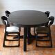 Ensemble table et chaises traîneau Baumann