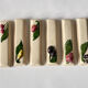6 ceramic knive holders fruit decoration