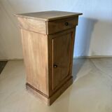 Bedside table or small storage unit in natural wood – country style