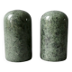 Green marble salt and pepper shakers, 1980s