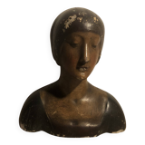 Buste en platre XIXème S. Beatrice d'Aragon d'après Francesco Laurana