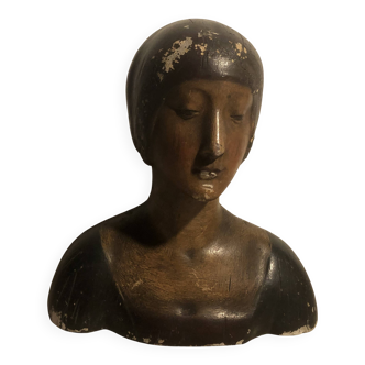 Buste en platre XIXème S. Beatrice d'Aragon d'après Francesco Laurana