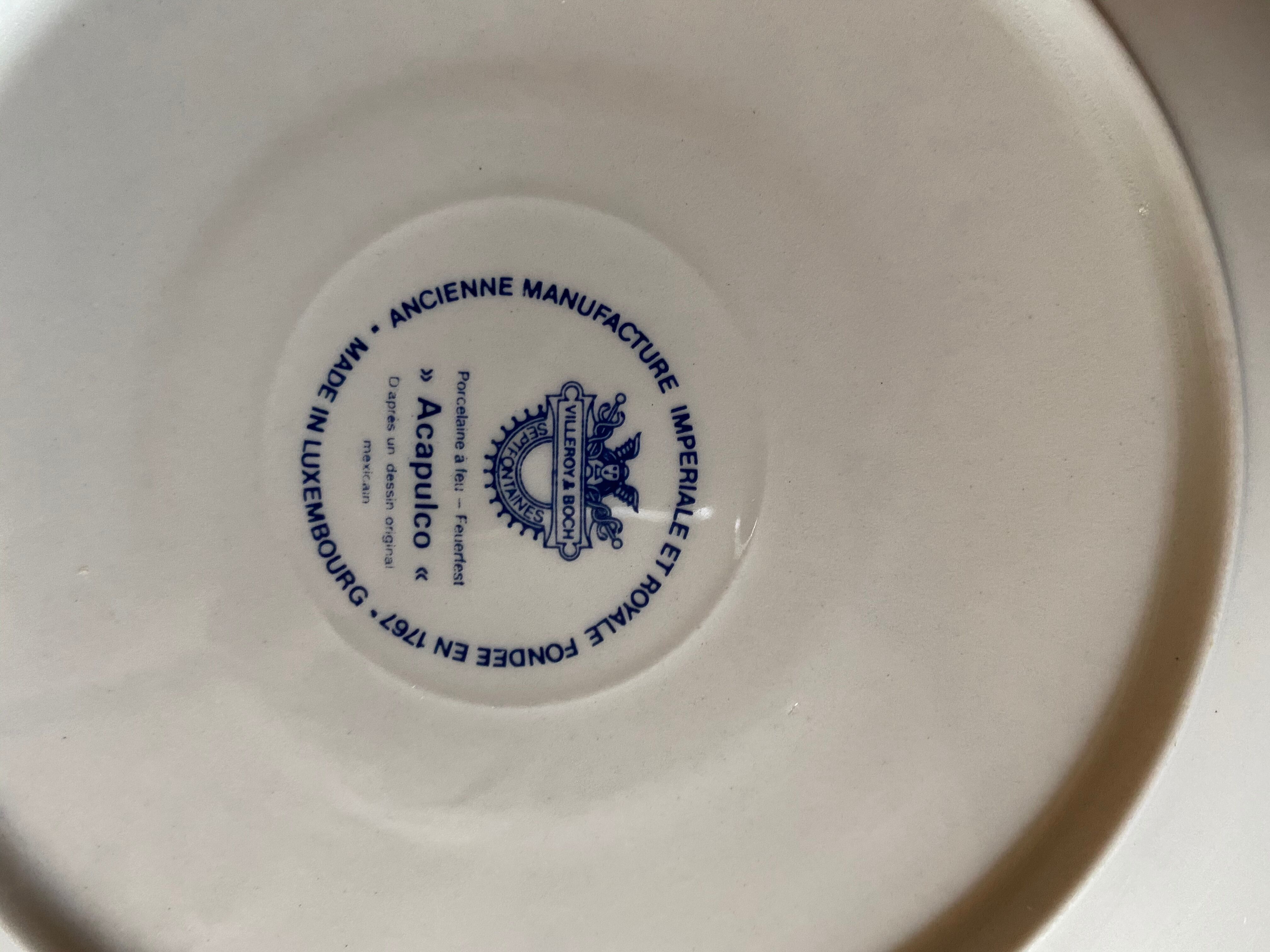 Set of 6 soup cup and sauser by Villeroy and Boch “Acapulco“