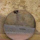 Round barber mirror