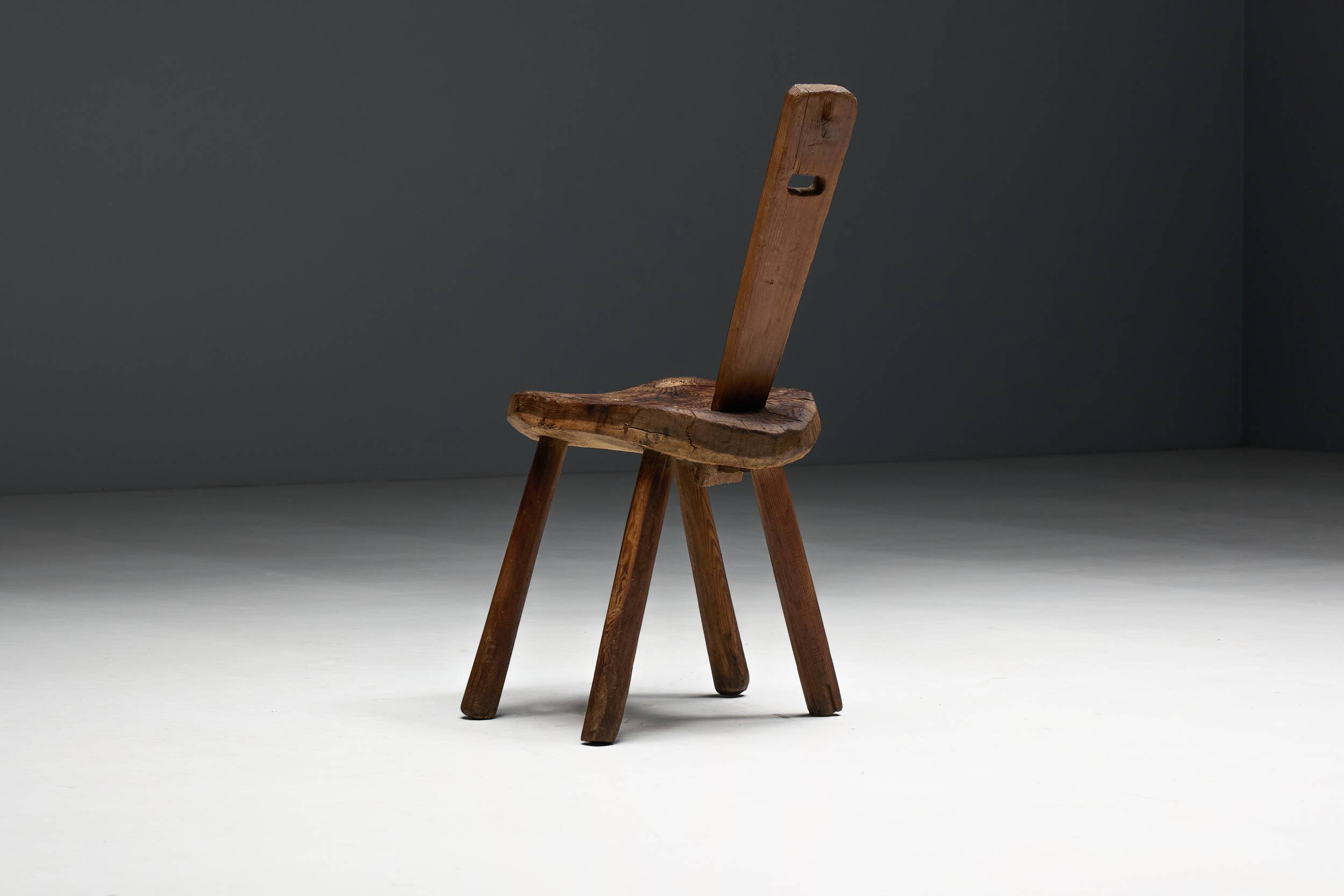 Alpine Folk Art Chair, France, 19th Century