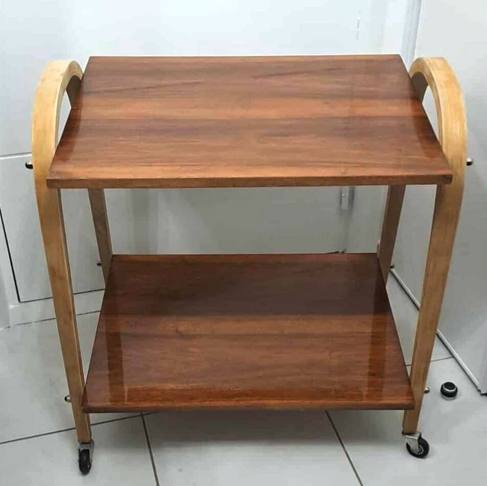 Vintage rolling serving cart