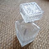 Old glass whisky decanter