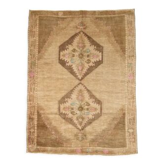 Brown & beige oriental vintage rug 198x277cm