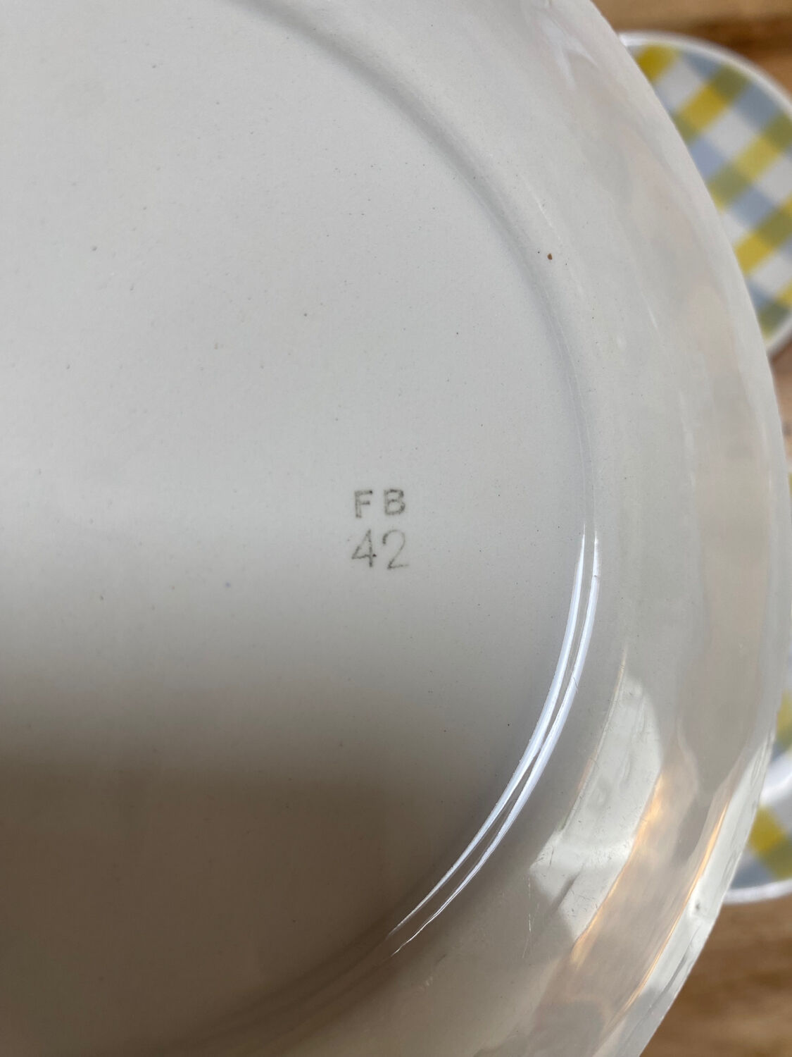 Vichy tile dessert plates