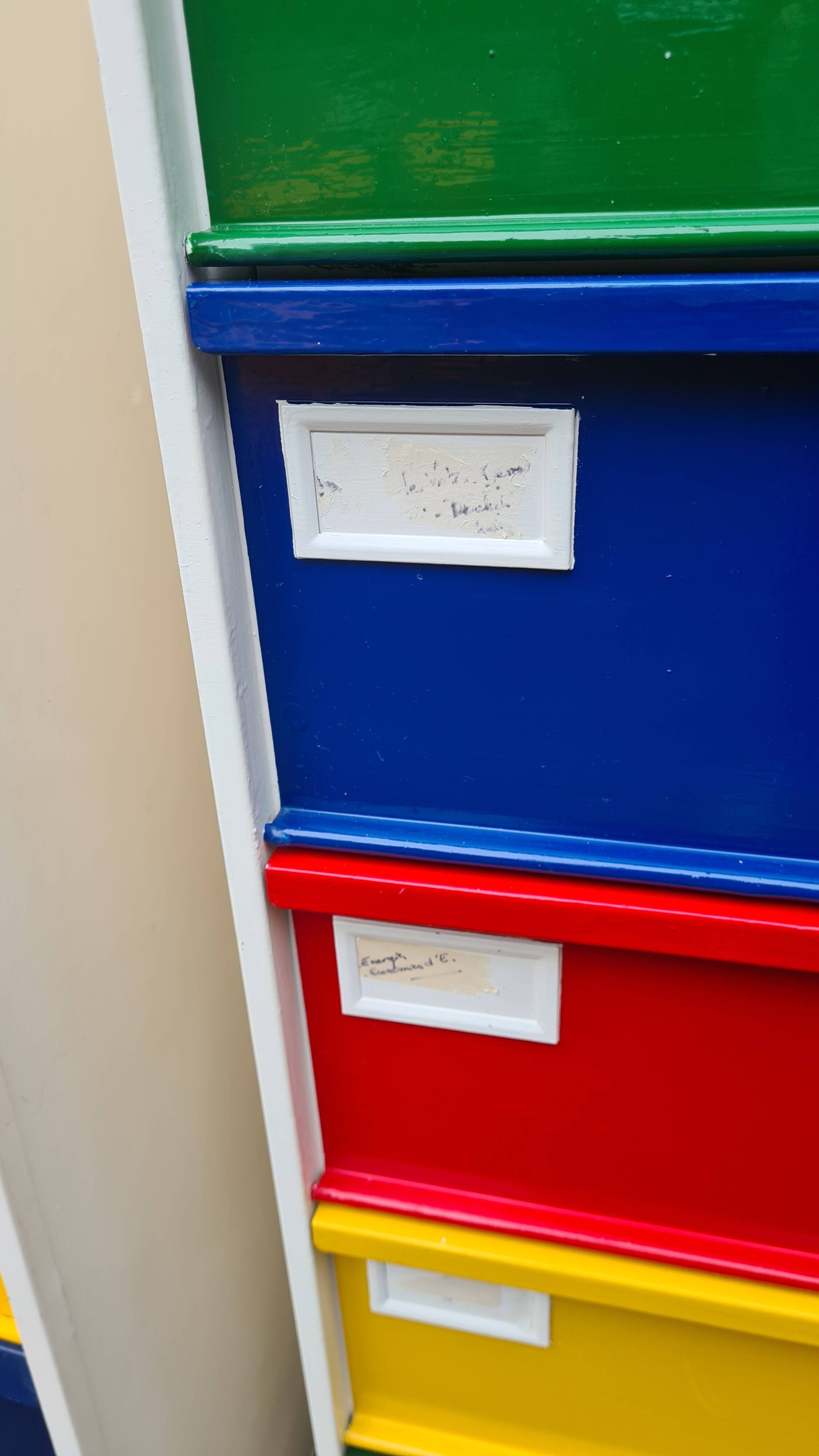3 80s metal furniture / filing cabinets / flaps