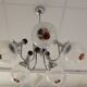 Chandelier with 5 arms of lights, Mazzega style, 1970