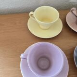 Tasses café tons pastels