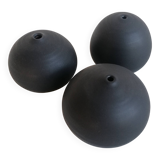 Set of 3 black miniature ceramics Antonio Lampecco
