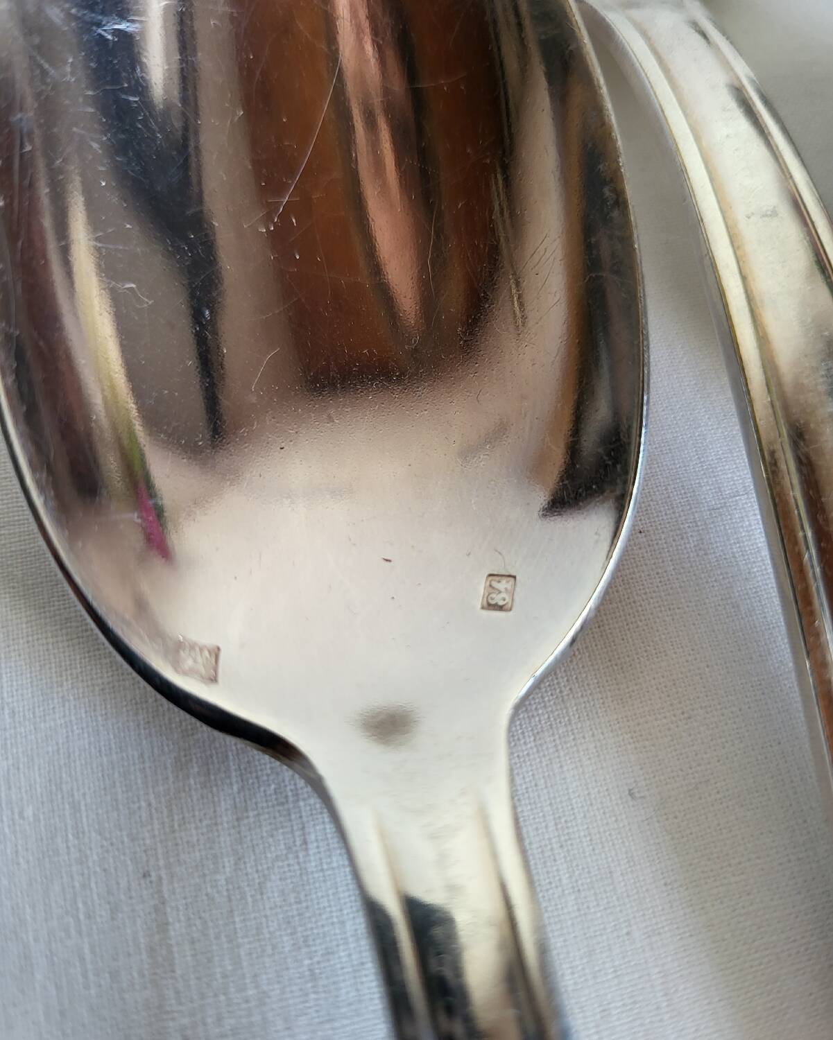 6 Silver-Plated Metal Table Spoons by DAM