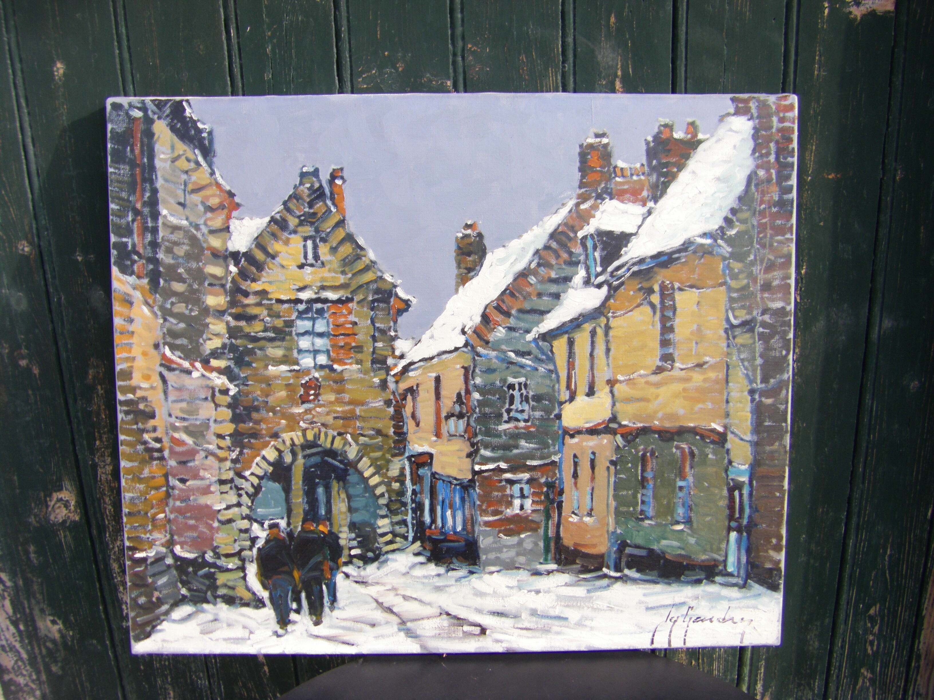 Painting "village scene"