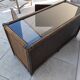 Vintage sideboard TV unit in rattan, bamboo and glass.