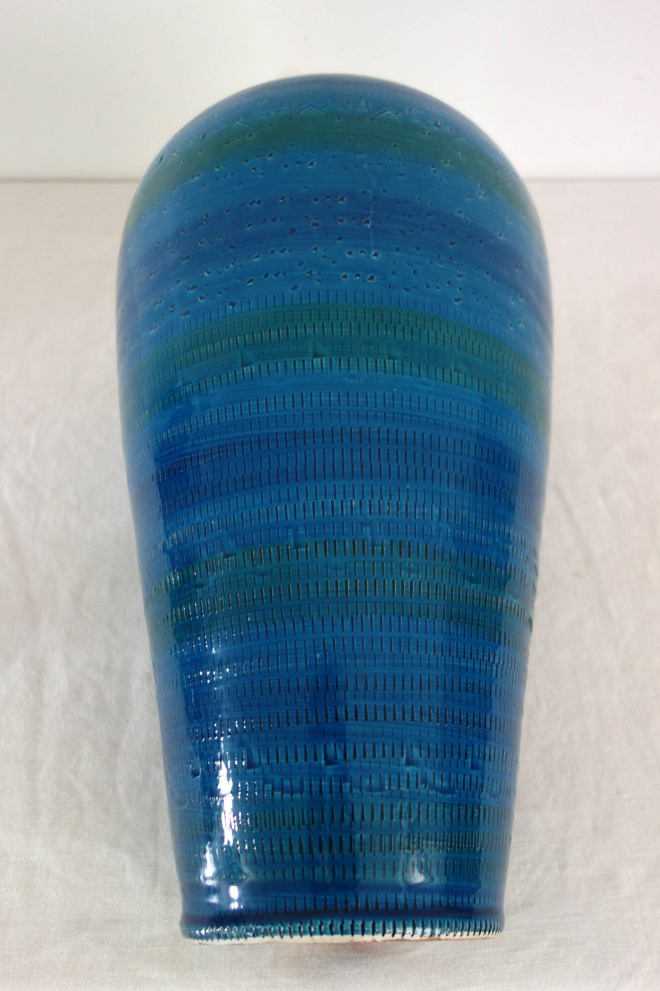 Vase couvert céramique style Bitossi, Italie années 70