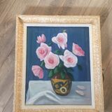 Still life painting with flowers years 30/40