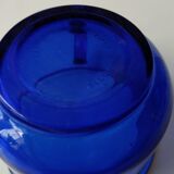 Set of 6 vintage arcoroc transparent Indigo blue glass cups