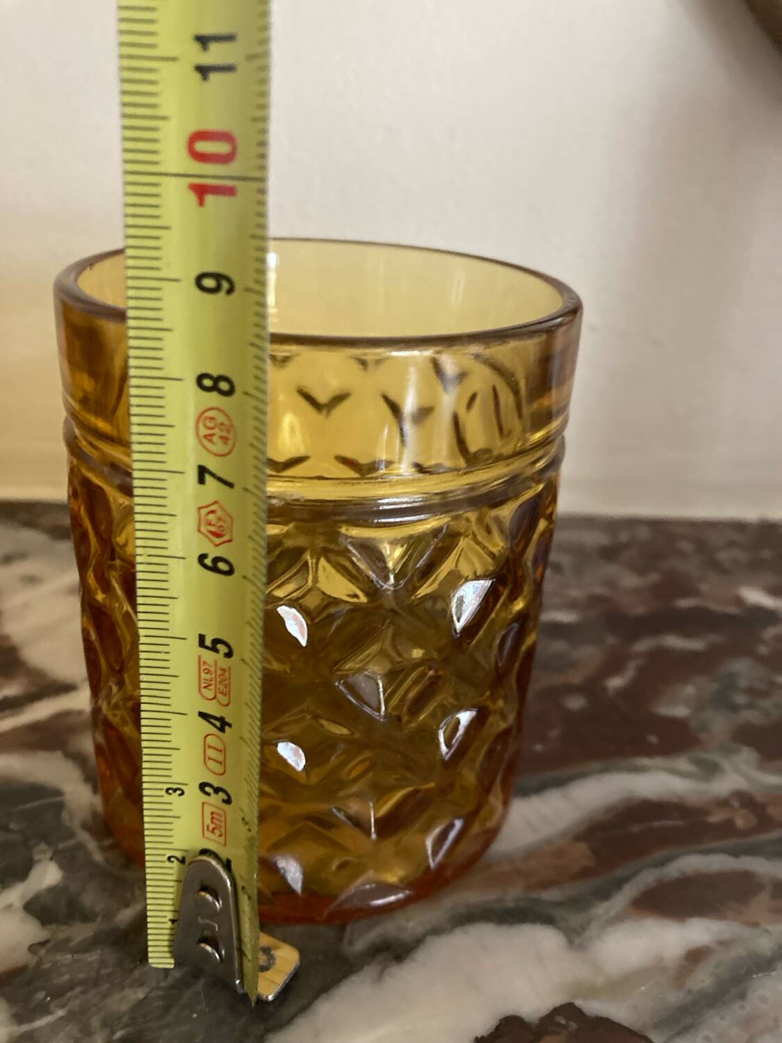 Faceted amber glasses Pernod by 5