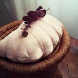 Vintage wicker pouf