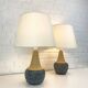 Pair of Einar Johansen ceramic table lamps, Soholm, Denmark, 1960s