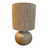 Stoneware and jute lamp