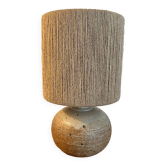 Sandstone and jute lamp