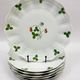 6 flat plates Limoges Le Chambrelain, woodland strawberry design, 25 cm