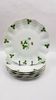 6 flat plates Limoges Le Chambrelain, woodland strawberry design, 25 cm