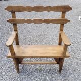Banc en bois avec dossier