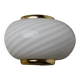 Vintage Murano white opaline glass wall lamp with brass fittings, 1970s Hollywood Regency, Italy