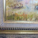 Old painting, Provencal landscape, signed, 60s/70s