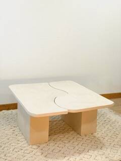 Concrete coffee table - Beige - Length 100 cm - Terra n°4
