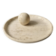 Large cup and its sphere, in travertine, 1970s