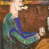 Acrylic on cardboard “The Card Players” by Paul Cézanne.