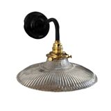 Holophane glass wall light