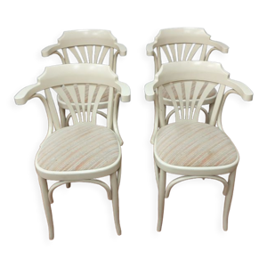 Lot de 4 chaises écrues