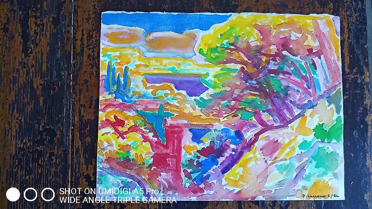 Pierre Lacroux (1909-1993) Gouache - 28,5 x 38cm - 1982