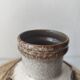 Vintage Strehla round vase, ceramic, East Germany, 1960s/70s